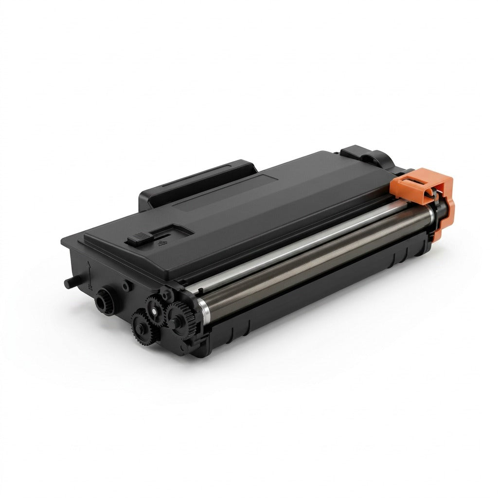 Elevate Imaging compatible Brother TN450 high-yield black toner cartridge on a white background.
