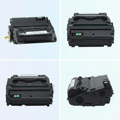 Four-way grid view of Elevate Imaging compatible HP Q5942X toner cartridge showing multiple angles.