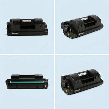 A four-image grid showing the Elevate Imaging HP CF281X toner cartridge from multiple angles.