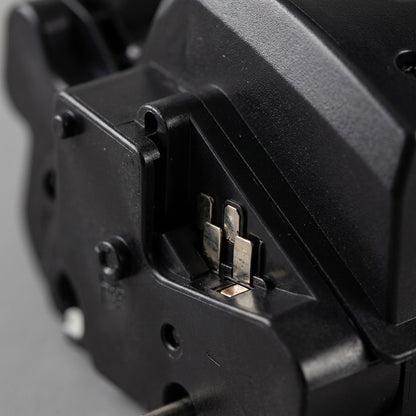 Macro detail of the metal contact pins on the Elevate Imaging HP CF281X compatible toner cartridge.