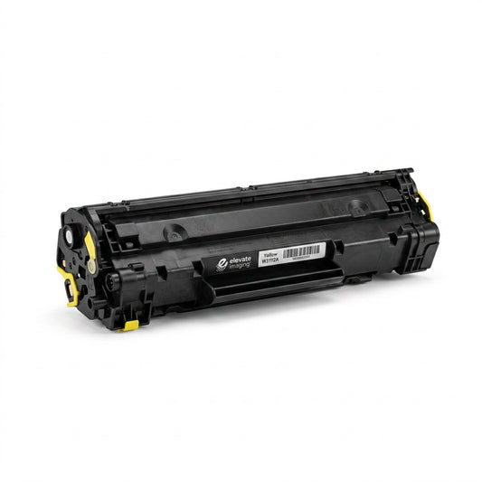 Elevate Imaging Yellow Remanufactured Toner Cartridge (HP 206A / W2112A) on a white background.