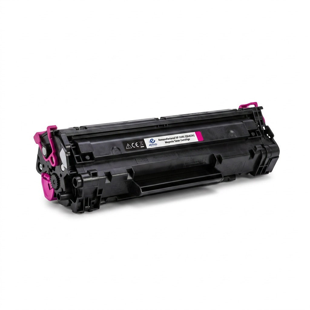 Elevate Imaging Remanufactured HP 644A (Q6463A) Magenta Toner Cartridge on a white background.