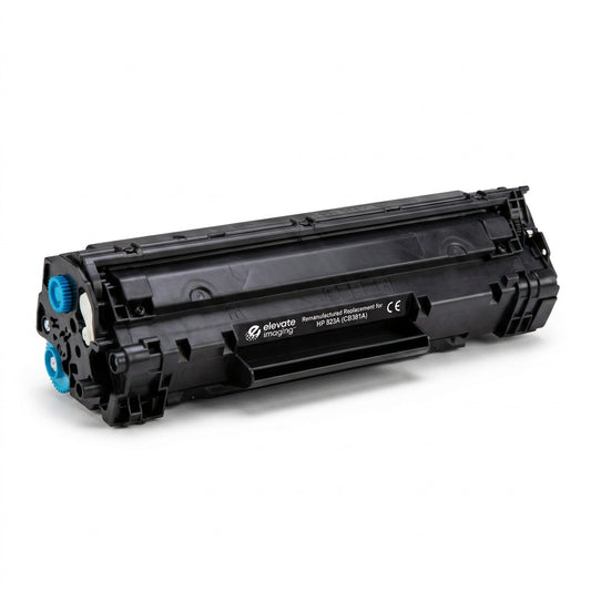 Elevate Imaging remanufactured HP 823A (CB381A) cyan toner cartridge for A3 laser printers.