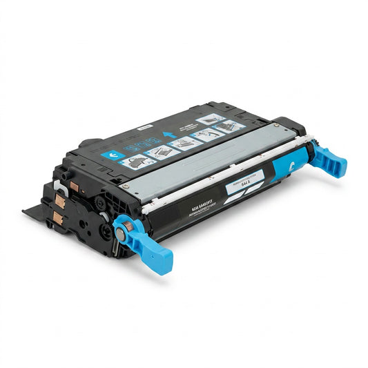 Elevate Imaging remanufactured cyan toner cartridge for HP 644A (CB401A) on a white background.