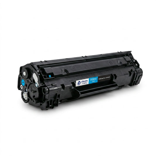 Elevate Imaging remanufactured cyan toner cartridge for HP CC531A (53A) on a white background.