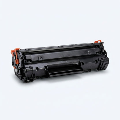 Elevate Imaging black toner cartridge for HP CP3525, CE250A, featuring orange shipping clips.