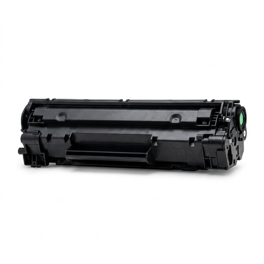HP 504A (CE250A) black remanufactured toner cartridge by Elevate Imaging on white background.