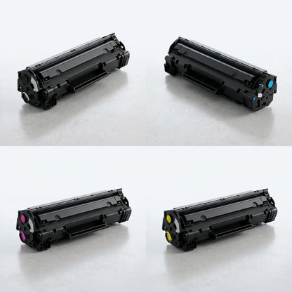 Grid of four Elevate Imaging remanufactured cartridges in black, cyan, magenta, and yellow for HP 651A.