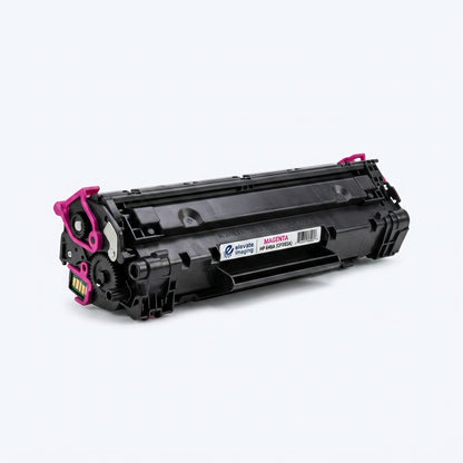 Elevate Imaging remanufactured HP 648A (CF033A) magenta toner cartridge with pink accents.