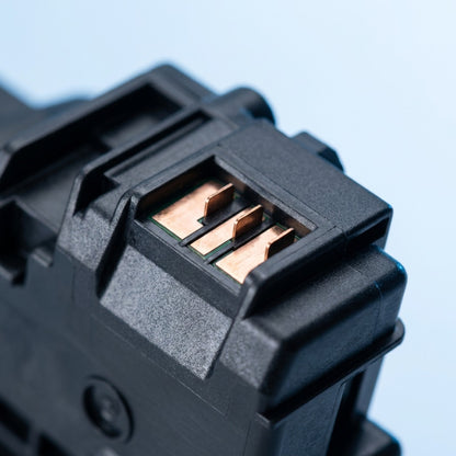 Macro detail of copper contact points on an HP 648A (CF033A) Remanufactured Toner Cartridge