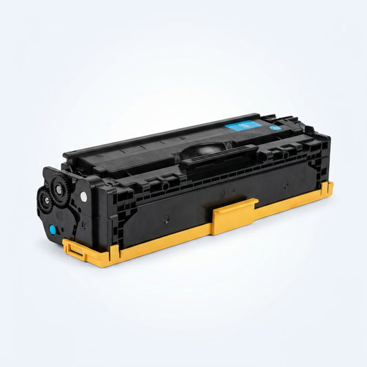 Elevate Imaging Remanufactured Cyan Laser Toner Cartridge for HP 131A (CF211A) on a light background.