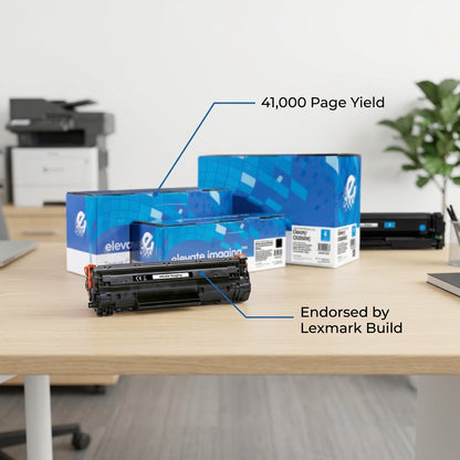 Elevate Imaging HP 37Y (CF237Y) toner cartridge featuring 41,000 page yield and Lexmark build.