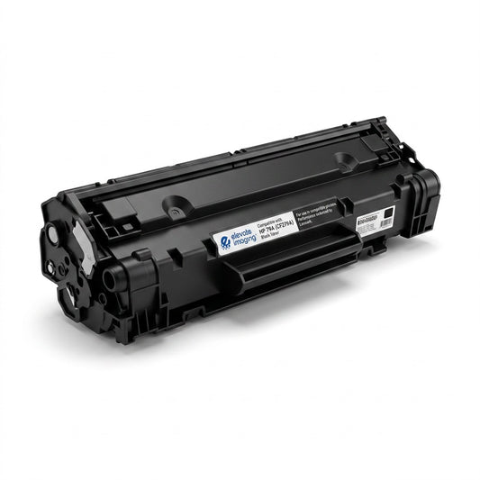 Elevate Imaging compatible HP 79A (CF279A) black toner cartridge on a white background.