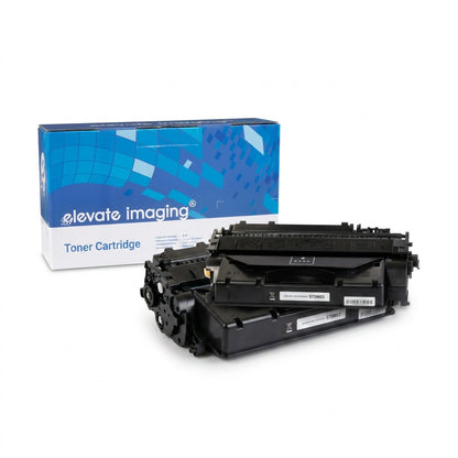 Elevate Imaging compatible HP 80X (CF280X) black toner cartridge with its blue and white box.