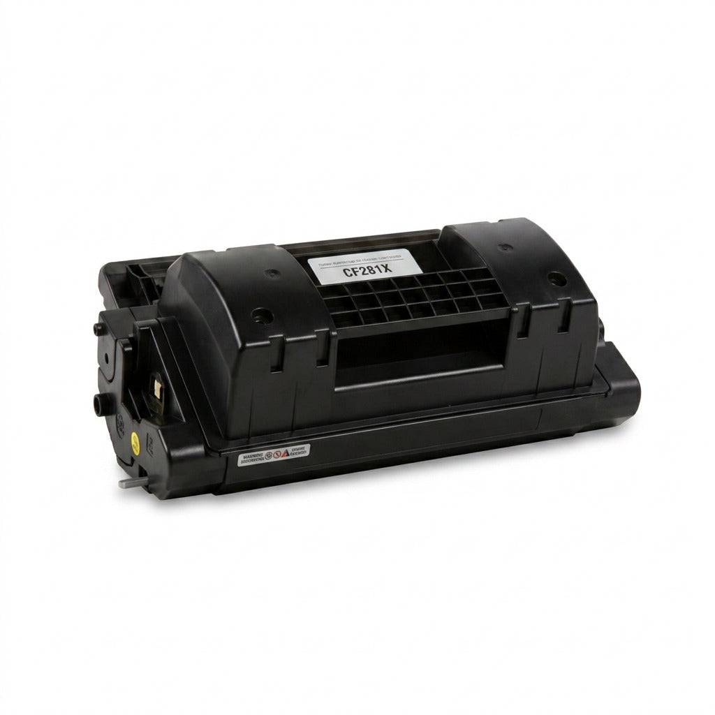 Elevate Imaging compatible HP 81X (CF281X) black high yield toner cartridge on white background.