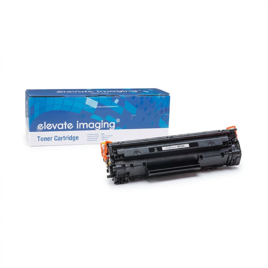 Elevate Imaging compatible HP 83A (CF283A) black laser toner cartridge and retail box.