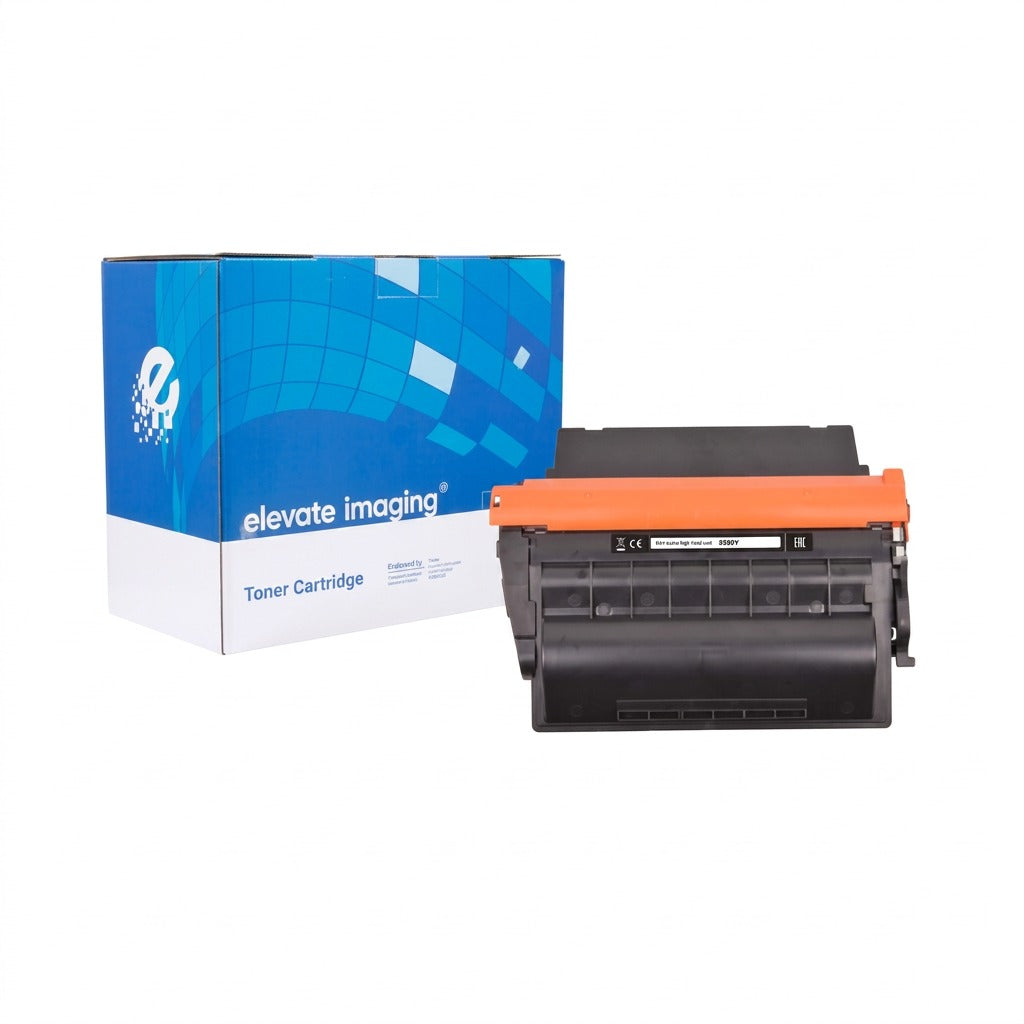 Elevate Imaging HP 89Y (CF289Y) Black Extra High Yield Toner Cartridge with blue and white retail box.