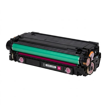 Elevate Imaging remanufactured HP 508A (CF363A) magenta toner cartridge on a white background.