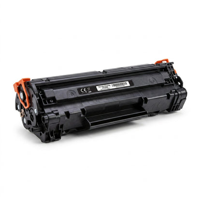 Elevate Imaging HP 312A (CF380A) black remanufactured toner cartridge on a white background.