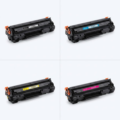 A 2x2 grid of Elevate Imaging HP 656X series toner cartridges in black, cyan, yellow, and magenta.