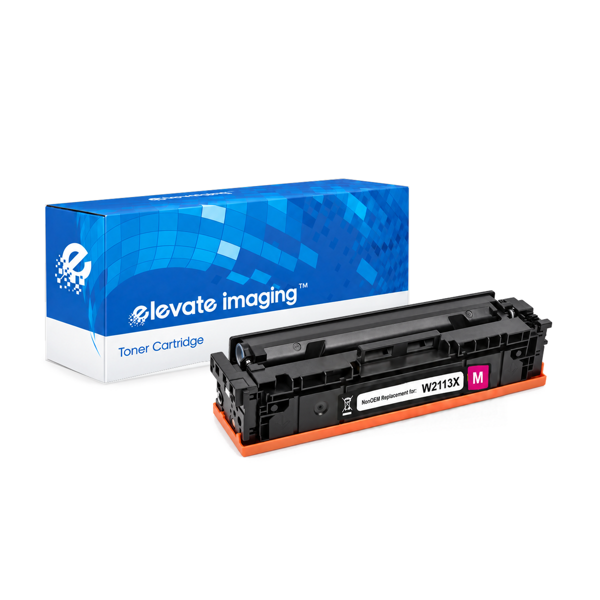 HP W2113X Cartouche de Toner Magenta à Rendement Élevé Remanufacturée, avec sa boîte Elevate Imaging
